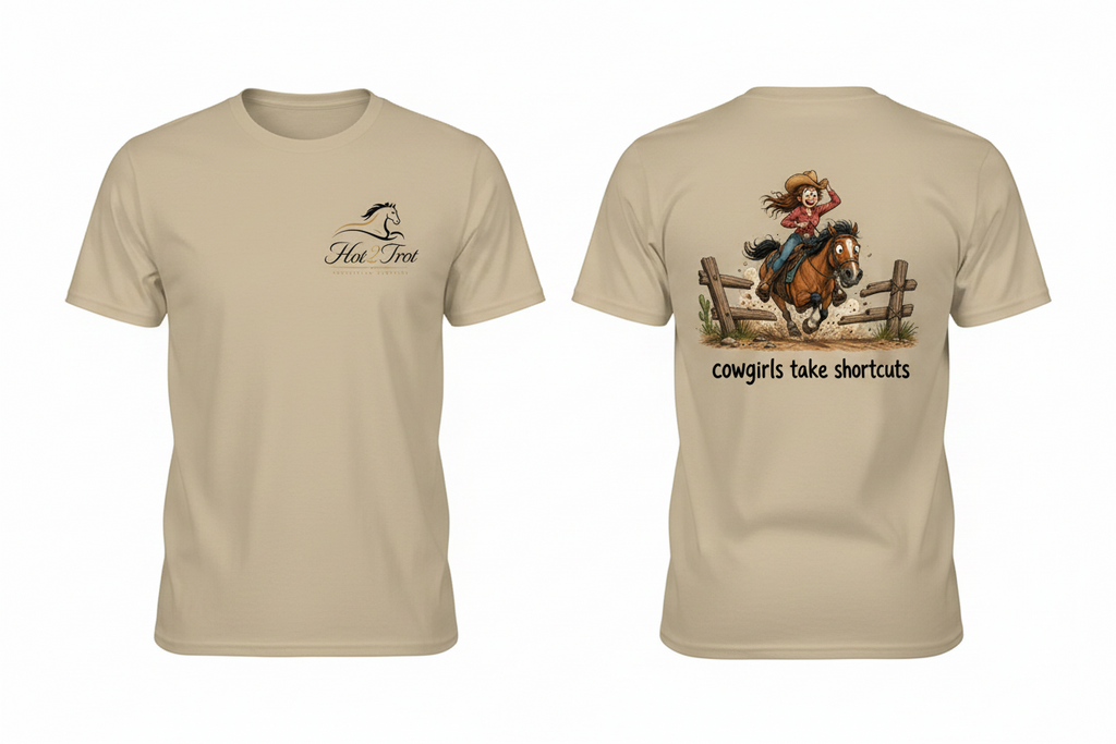 Cowgirls Take Short Cuts Short Sleeved T-Shirt